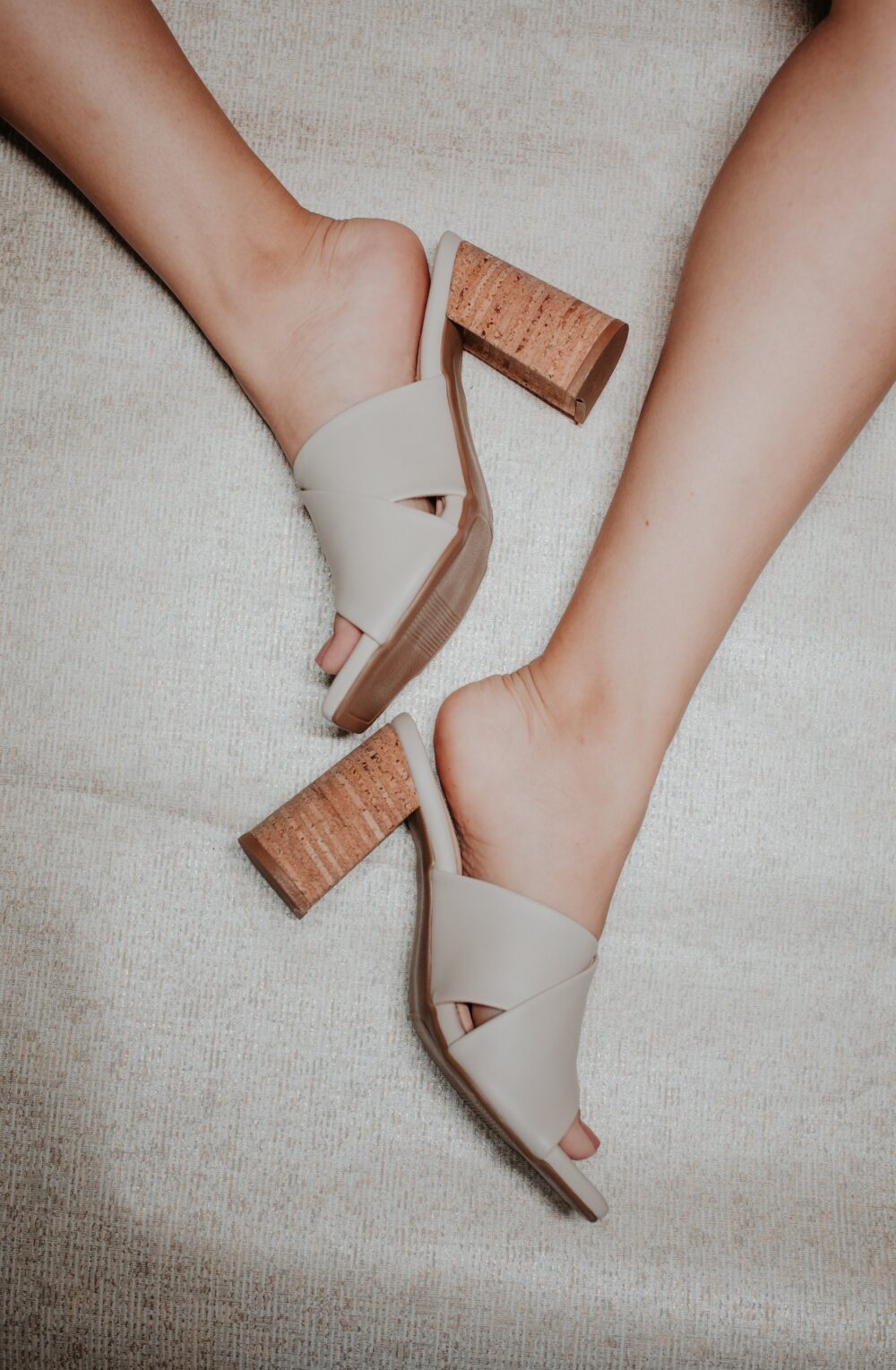 Dal 1145 by Anama - Elegant Bone Block Heel Sandals