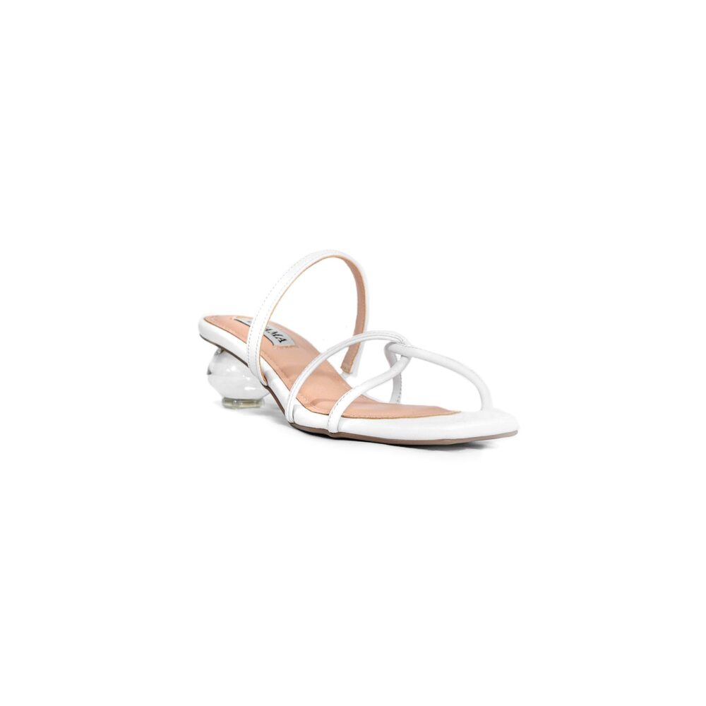 Deitu 109 by Anama - White Kitten Heel Sandals with Strappy Design - Image 3