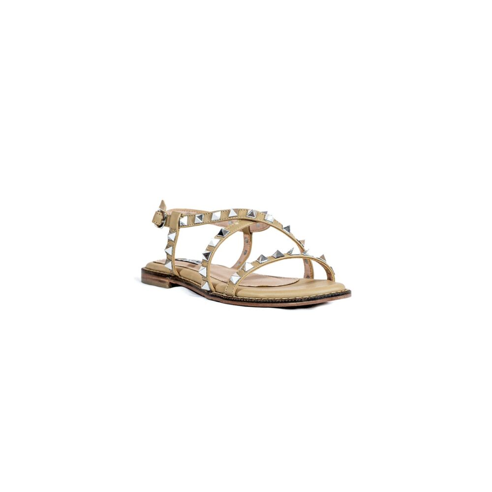 Ederra by Anama - Studded Flat Sandals in Camel - Image 2