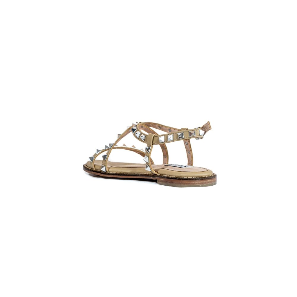 Ederra by Anama - Studded Flat Sandals in Camel - Image 3