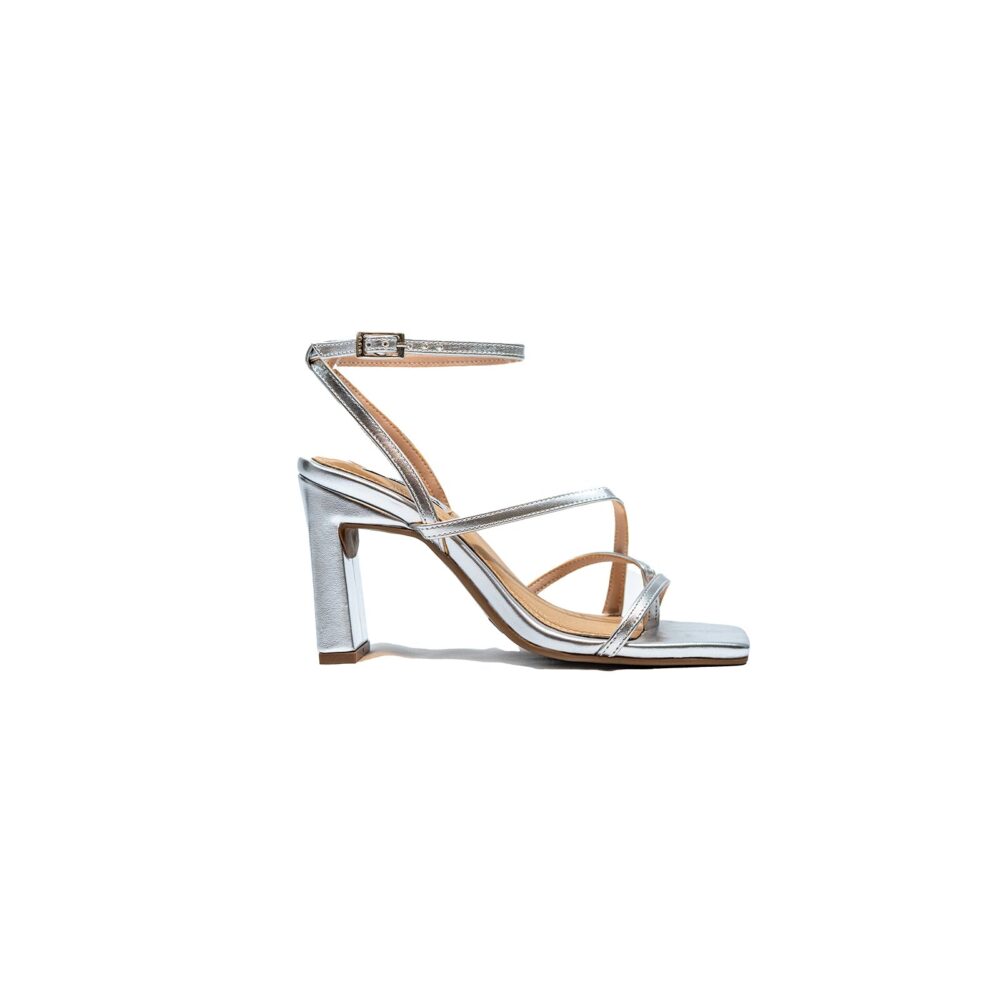 Euforia by Anama - Sophisticated Silver Block Heels - Image 5