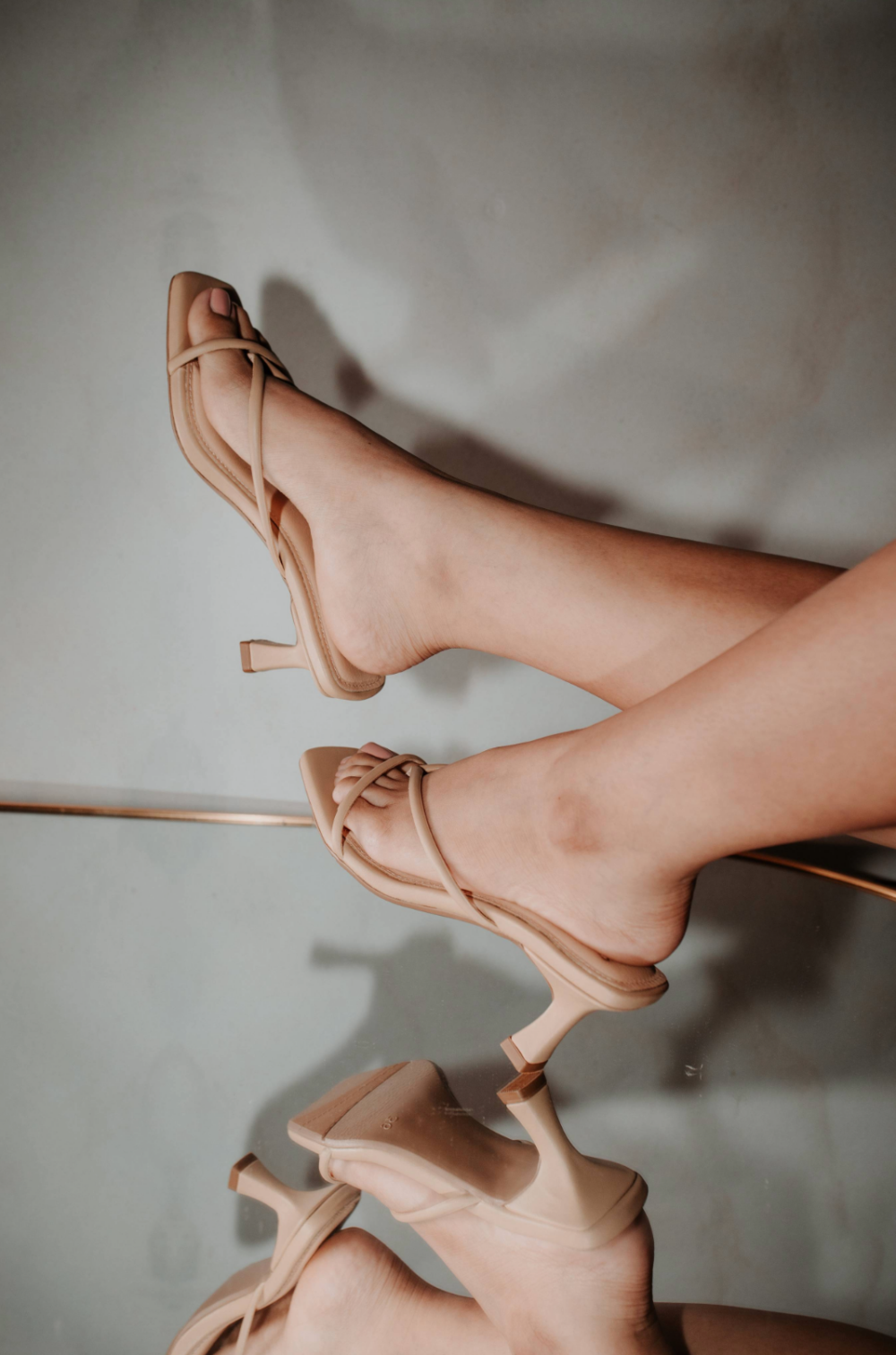 Eleven by Anama - Chic Mid-Heel Sandals in Camel