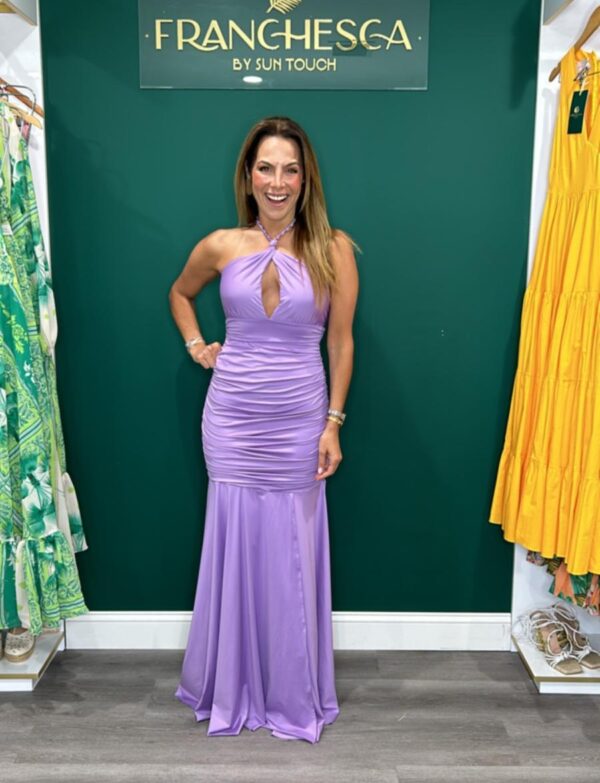 FR Berry Long Dress