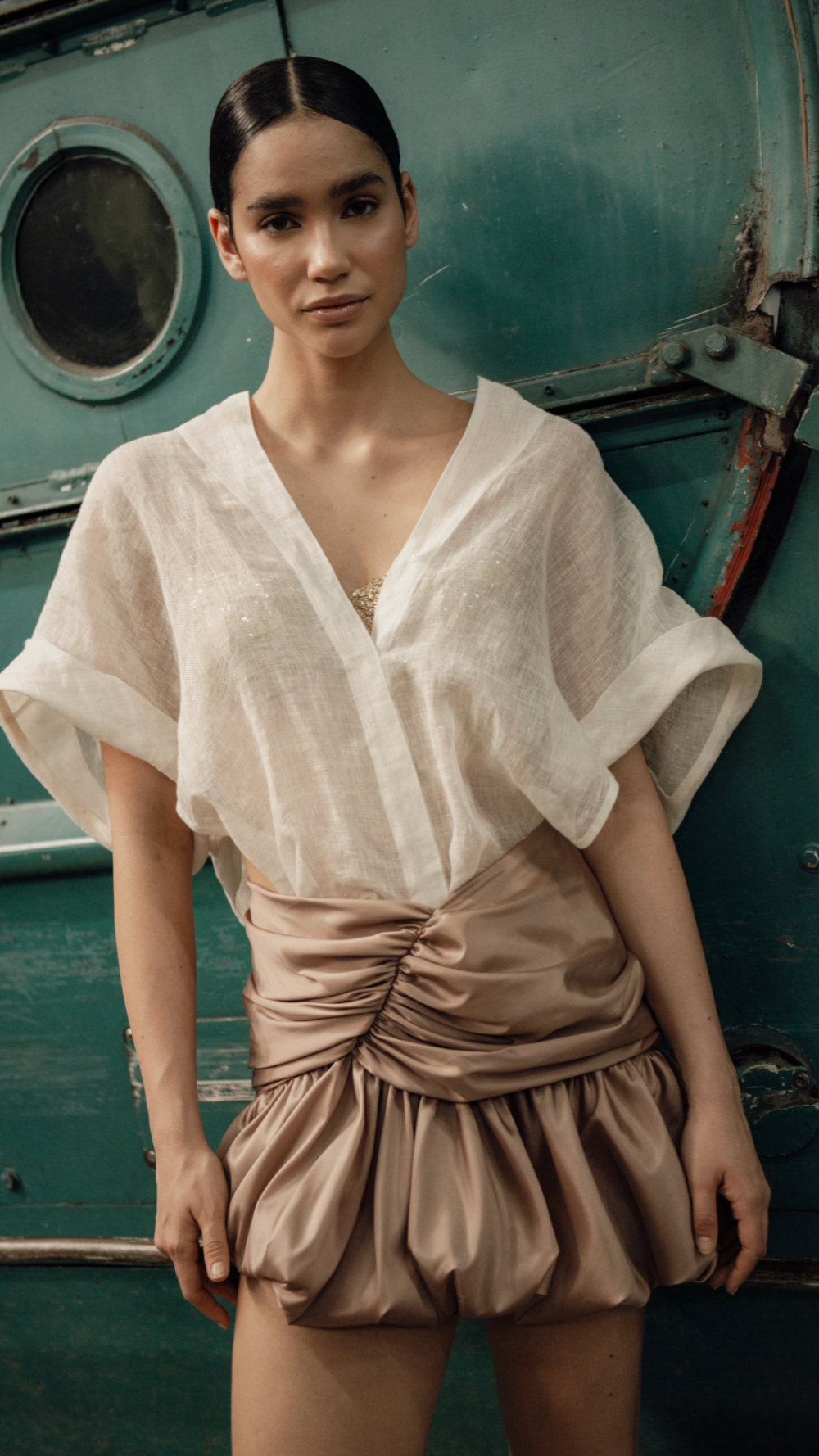 MA 16227 Asymmetrical Ballon Skirt