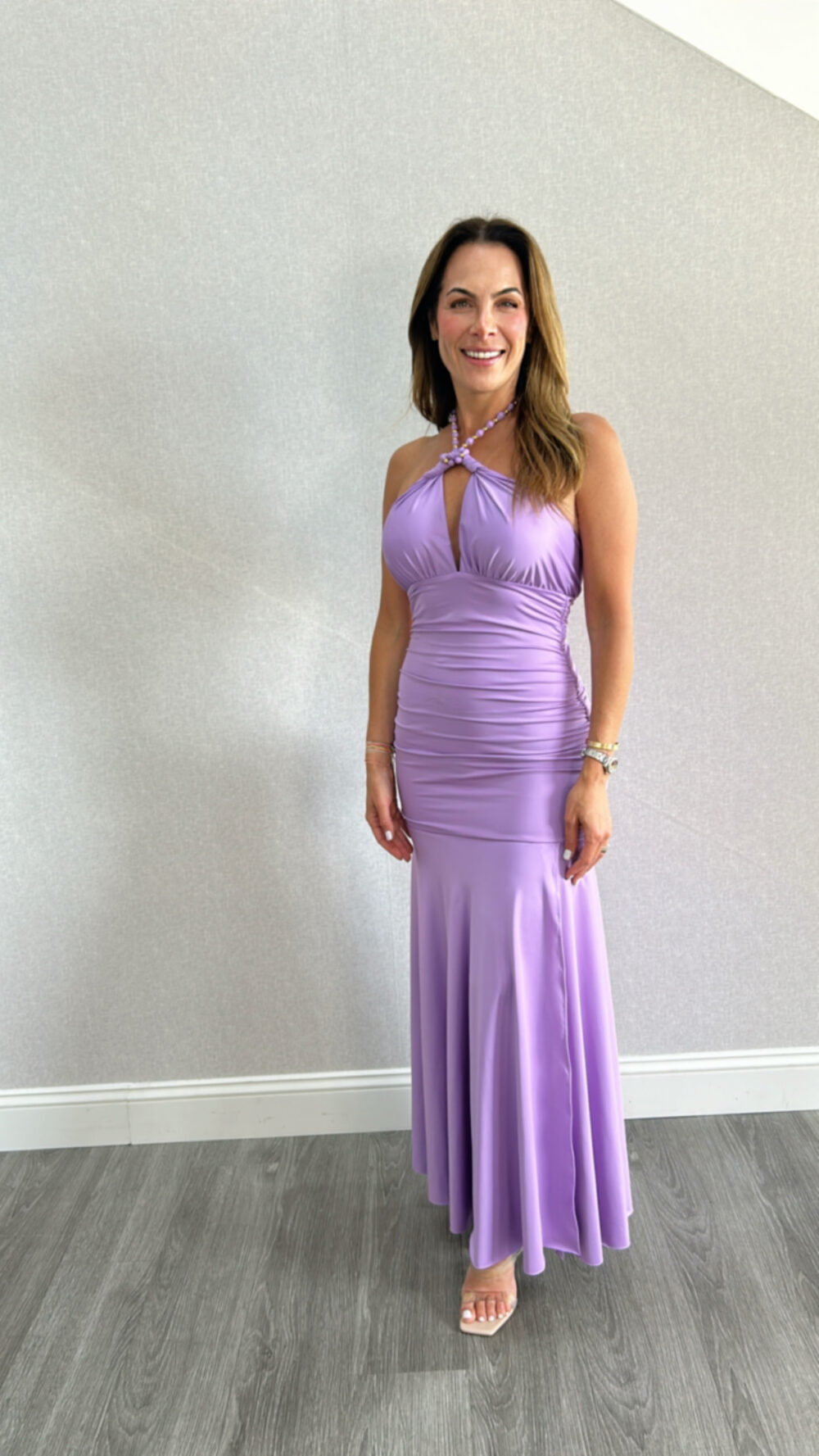 FR Berry Long Dress