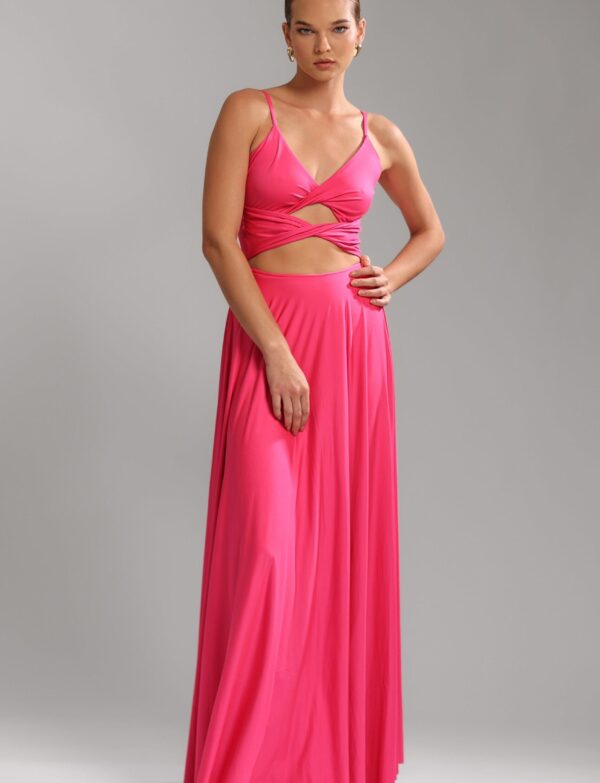 FR Hibiscus Long Dress