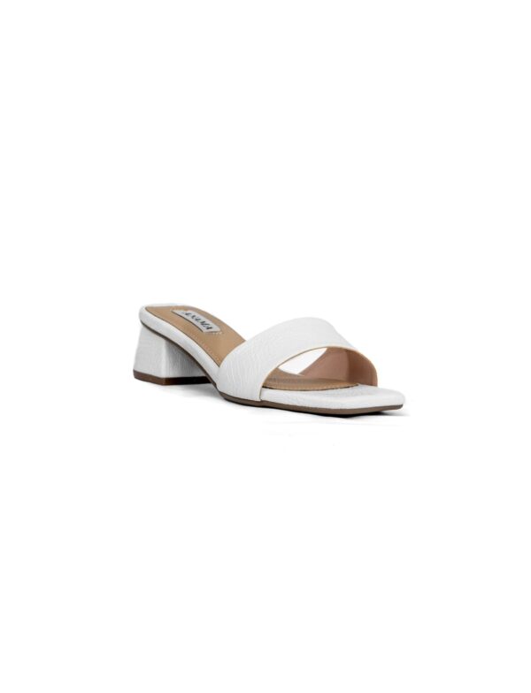 AN Ankla 3.5 by Anama - Chic White Kitten Heel Sandals