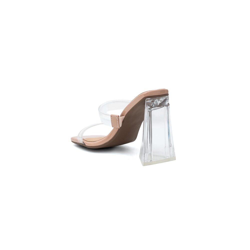 AN Antana 9.5 by Anama - Nude Transparent Heeled Sandals - Image 3