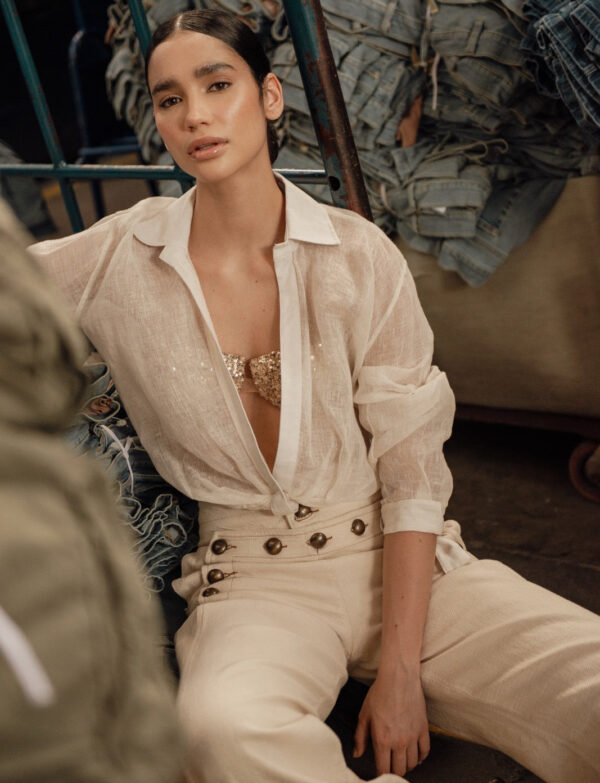 MA Blouse Linen 100% Natural Ref 11558