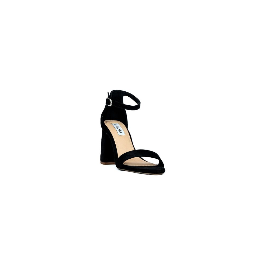 AN Danielle by Anama - Nude Block Heel Sandals with Ankle Strap - Image 2