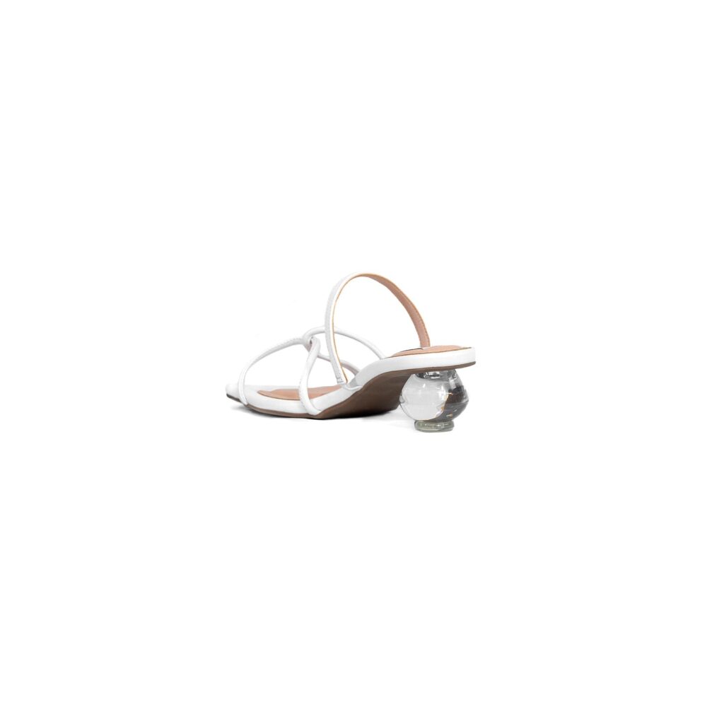AN Deitu 109 by Anama - White Kitten Heel Sandals with Strappy Design - Image 4