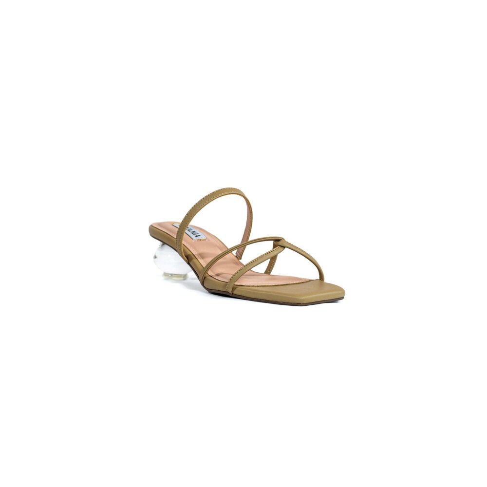 AN Deitu 109 by Anama - White Kitten Heel Sandals with Strappy Design - Image 6