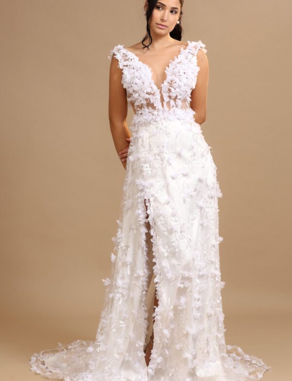 FR Feathers Bride Dress