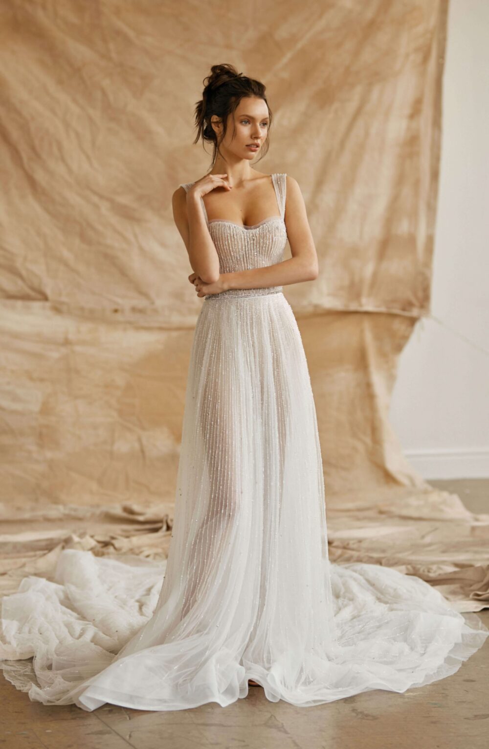 Plus Size Half Sleeve Evening Dress For Weddings