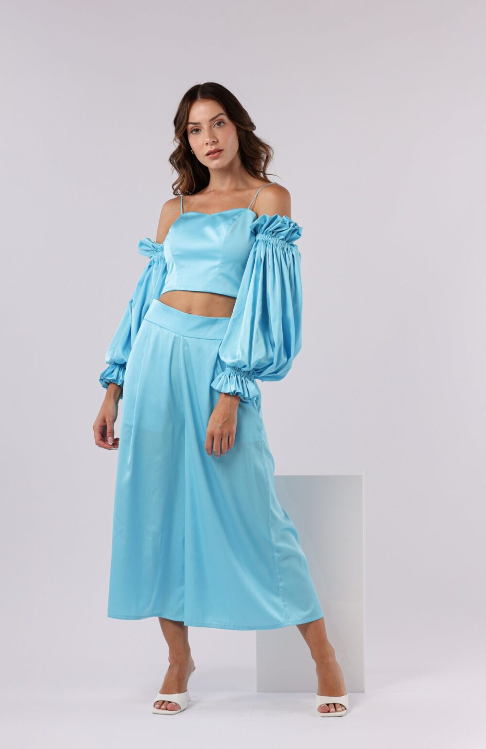 FR Palazzo Blue Midi Set