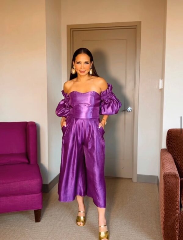 FR Palazzo Purple Midi Set