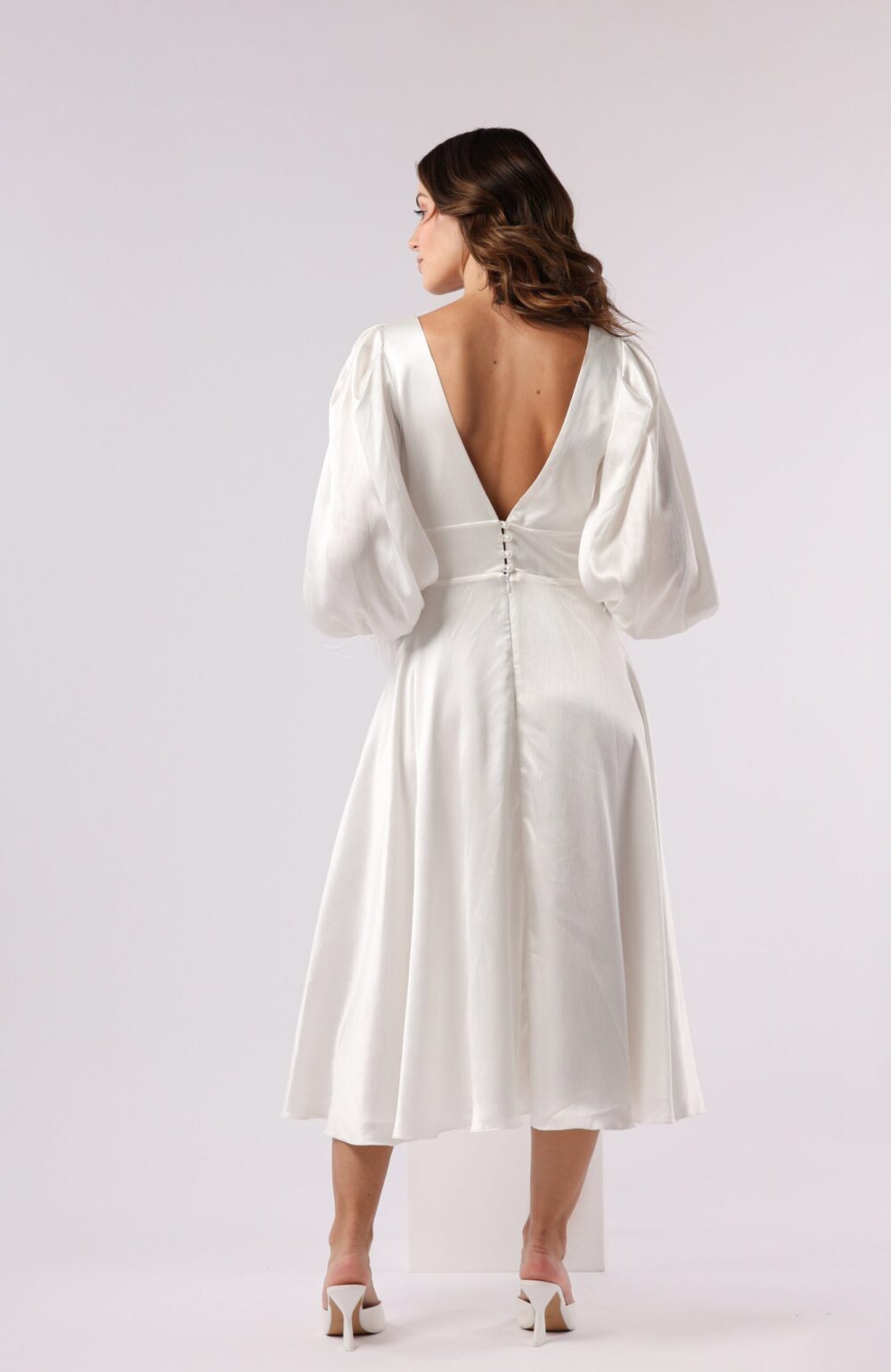 FR Samira Mid White Dress - Image 6
