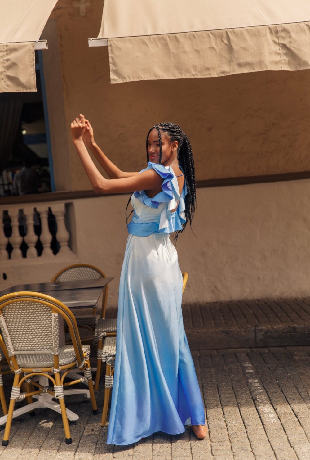 FR Cloud Long Dress Blue - Image 5