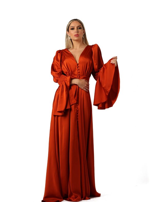 FR Dalila Terracotta Long Dress