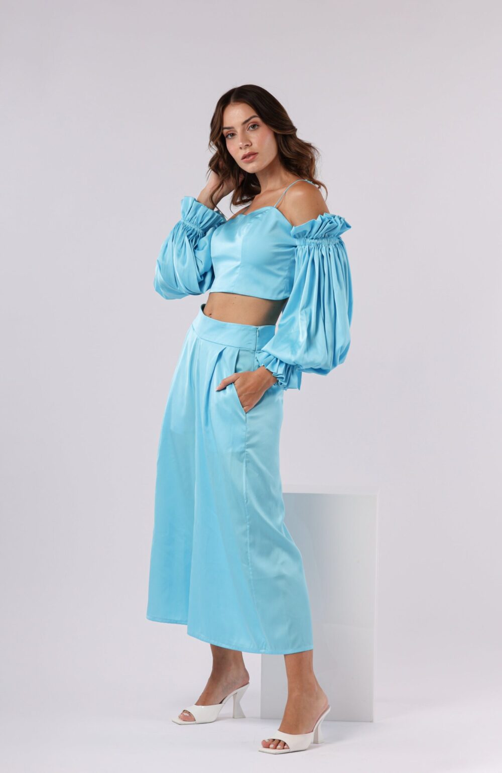 FR Palazzo Blue Midi Set - Image 2
