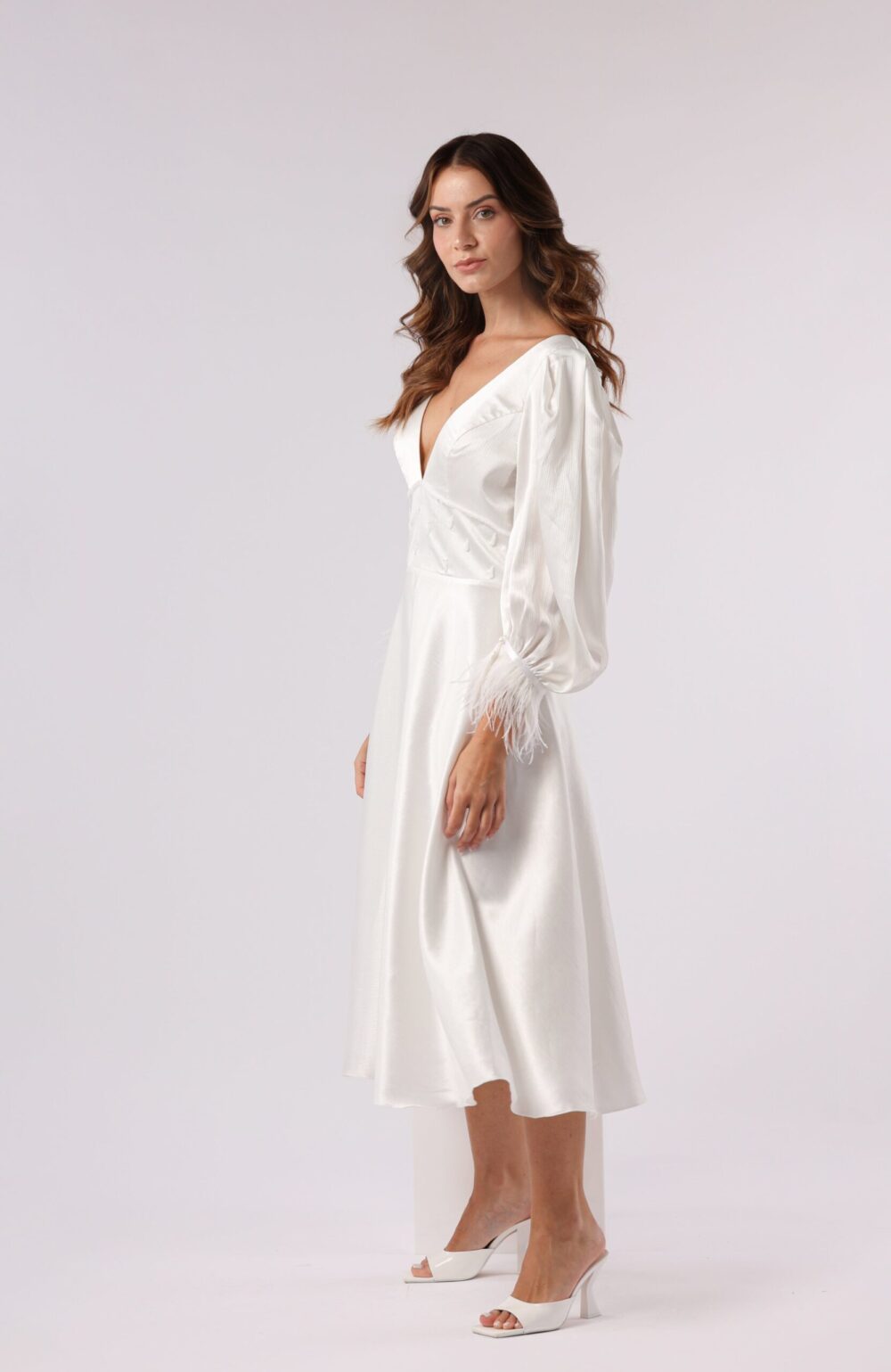 FR Samira Mid White Dress - Image 2