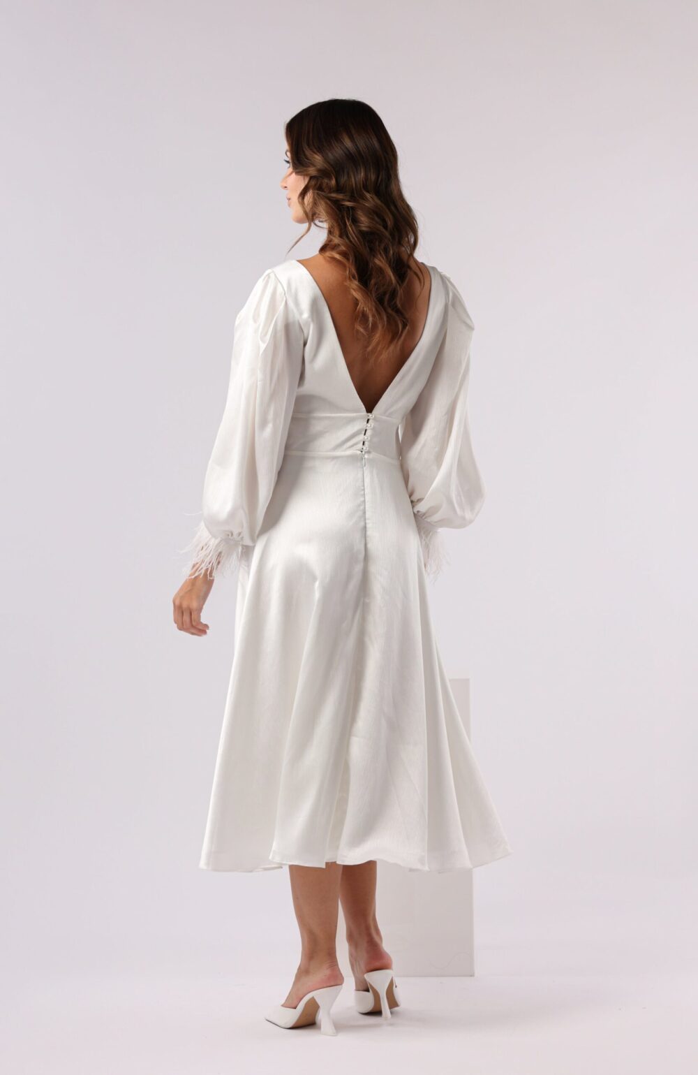 FR Samira Mid White Dress - Image 5