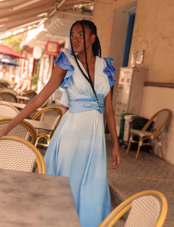 FR Cloud Long Dress Blue