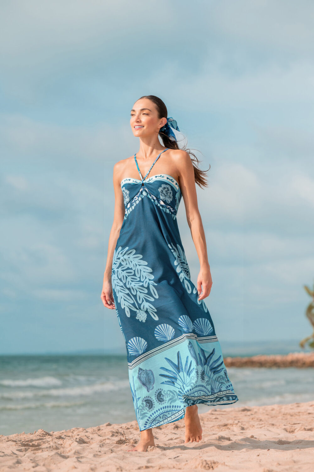 AM ISADORA TROPICAL SKY DRESS