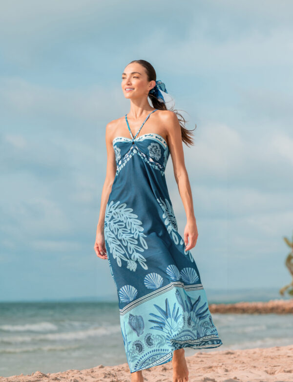 AM ISADORA TROPICAL SKY DRESS