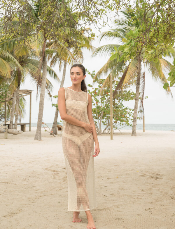 AM CLAUDIA IVORY KNITTED DRESS