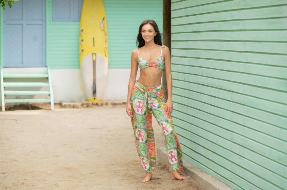 AM MARIPOSA CARIBBEAN POSTCARDS PANTS